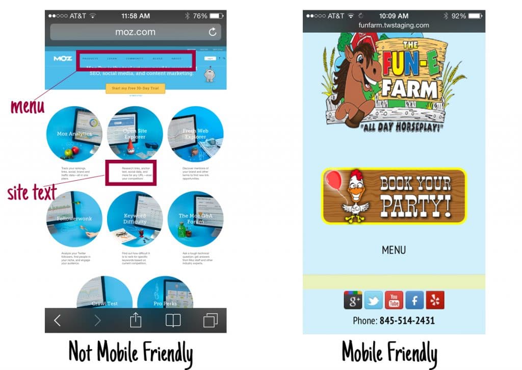 mobile responsive websites