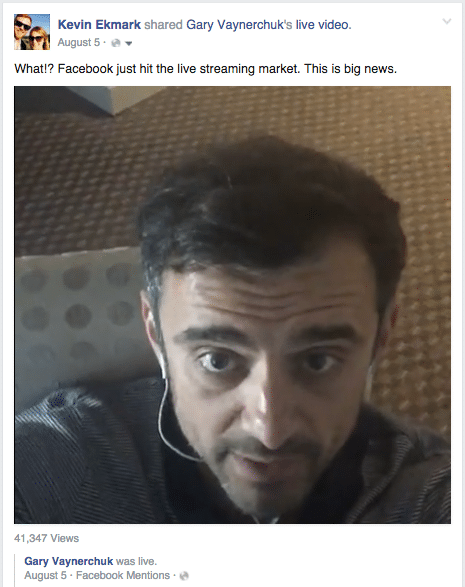 Facebook Live with Gary Vaynerchuk