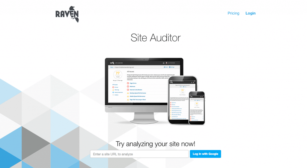 Raven Tools Free Site Auditor - SEO Tool