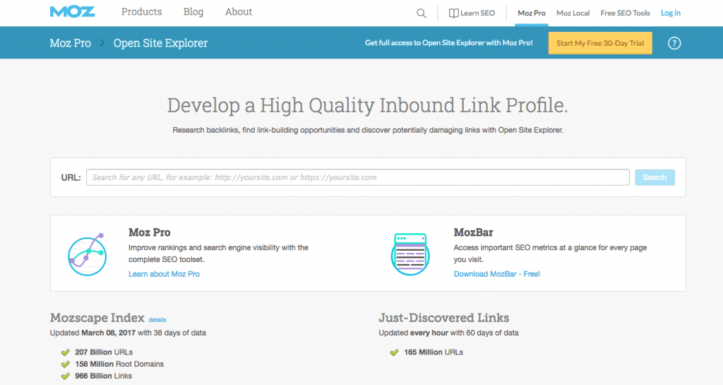Moz - Open Site Explorer
