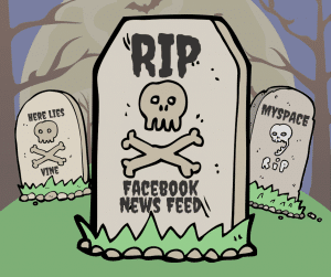 Facebook News Feed Gravestone